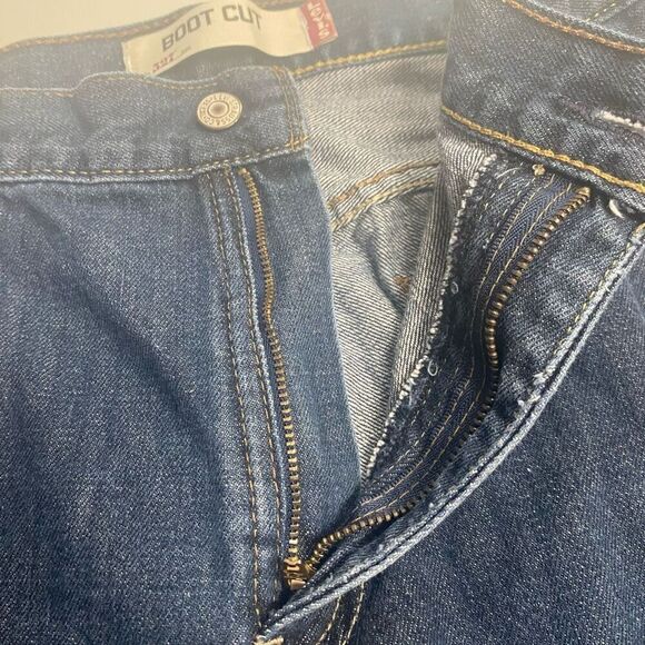 LEVI’S 527 Men’s Blue Boot Cut 36X30 Measures 34X24 HAS BEEN ALTERED SEE DESCRIP - Picture 7 of 9